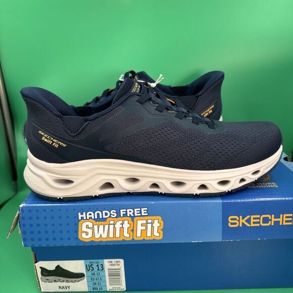 Skechers Swift Fit Hands Free Sneakers Men’s 13 Navy Memory Foam Shoes New main image 12